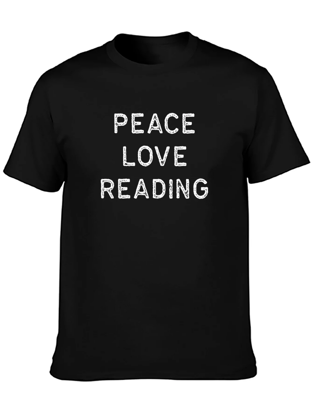 Peace Love Reading T-Shirt - Black