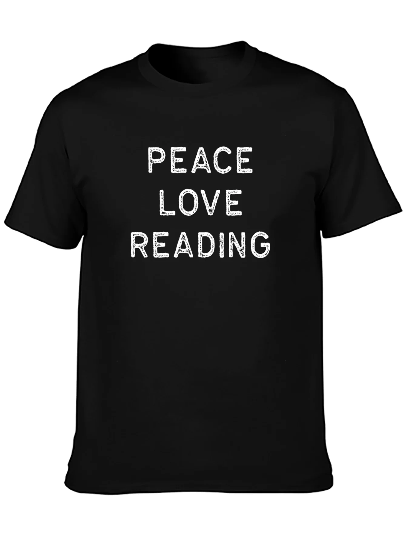 Peace Love Reading T-Shirt - Black