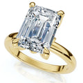 2.05Ct Emerald Cut Certified Diamond Hidden Petal Engagement Ring Gold Lab Grown