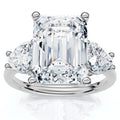 Certified 2.50 - 5.50Ct Emerald & Heart Shape Diamond Engagement Ring 14k Gold Lab Grown