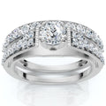 1Ct TW Vintage Engagement Wedding Ring Set Lab Grown 14k Gold