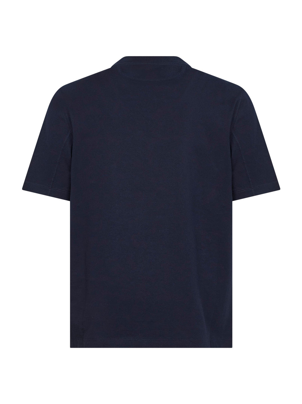 Brunello Cucinelli Men Cobalt Blue Solomeo Crest T-Shirt