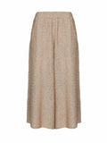 Brunello Cucinelli Women Gold Sequin Knit Dazzling Texture Culotte Trousers
