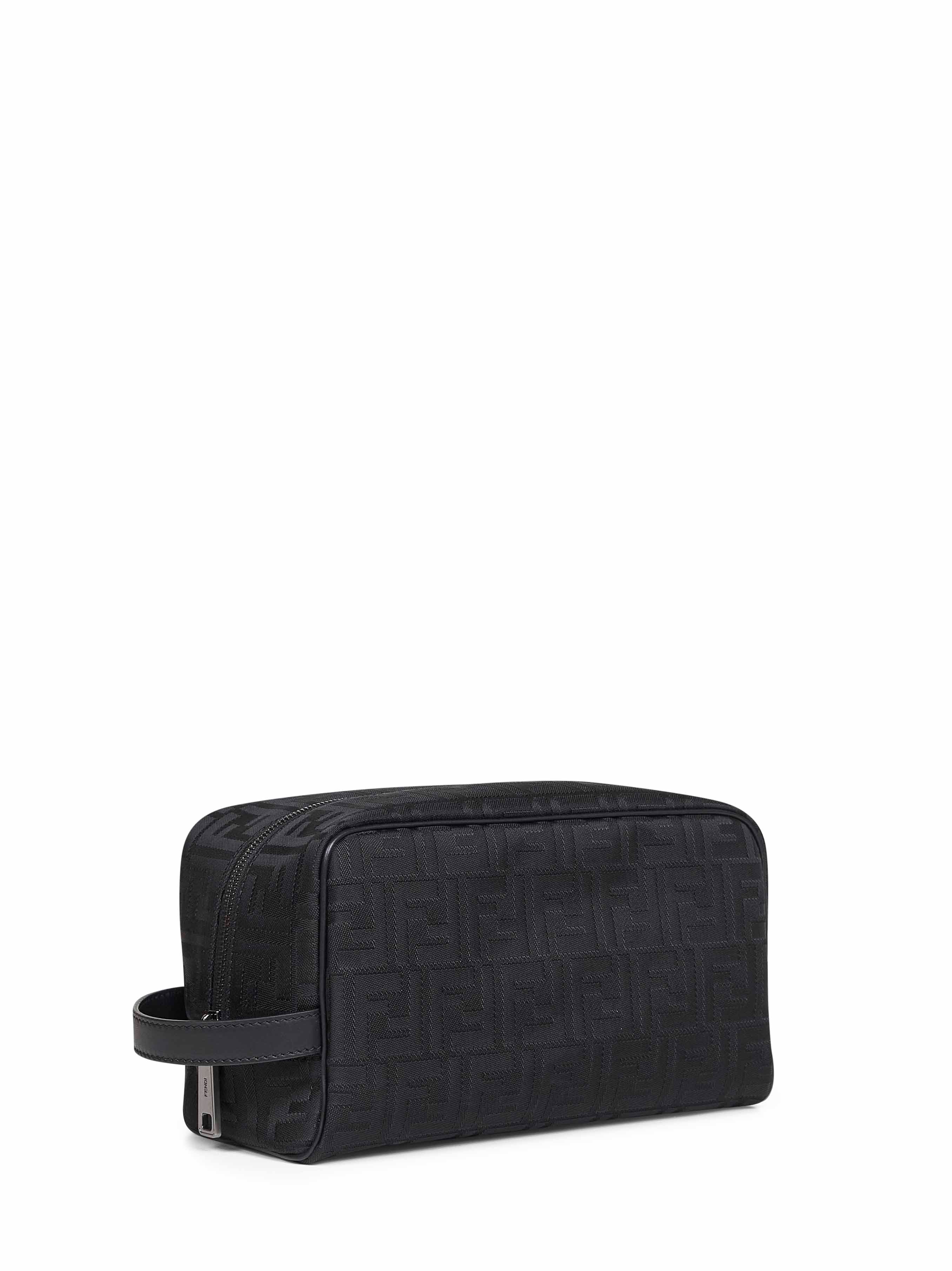 Fendi Men Black Ff Toiletry Case Medium