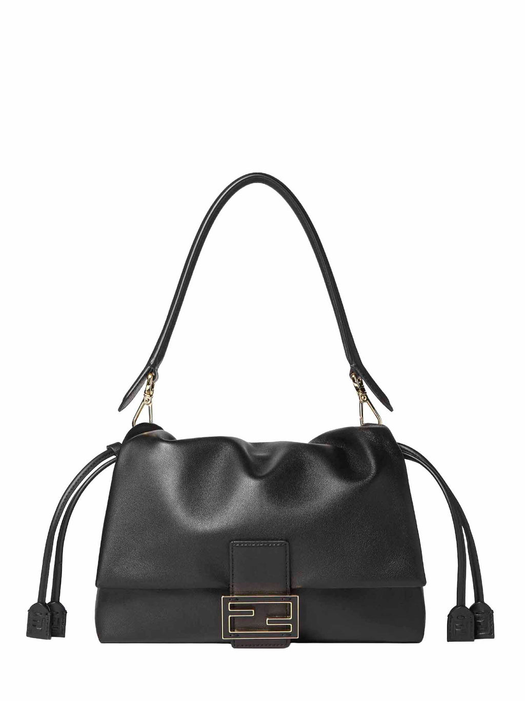 Fendi Women Black Medium Baguette Mamma Bag