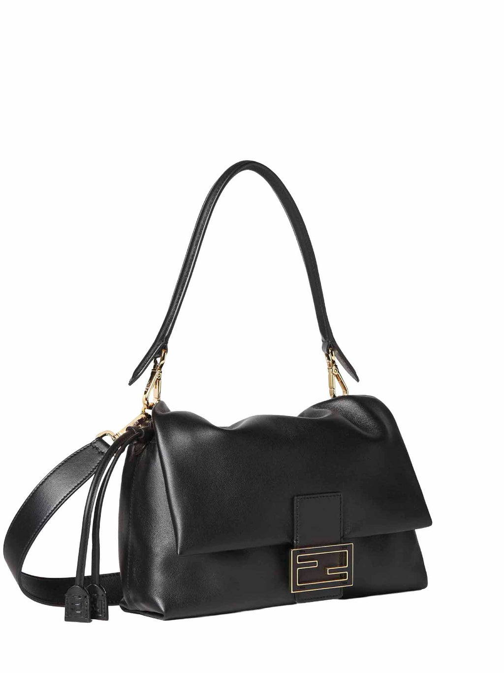Fendi Women Black Medium Baguette Mamma Bag