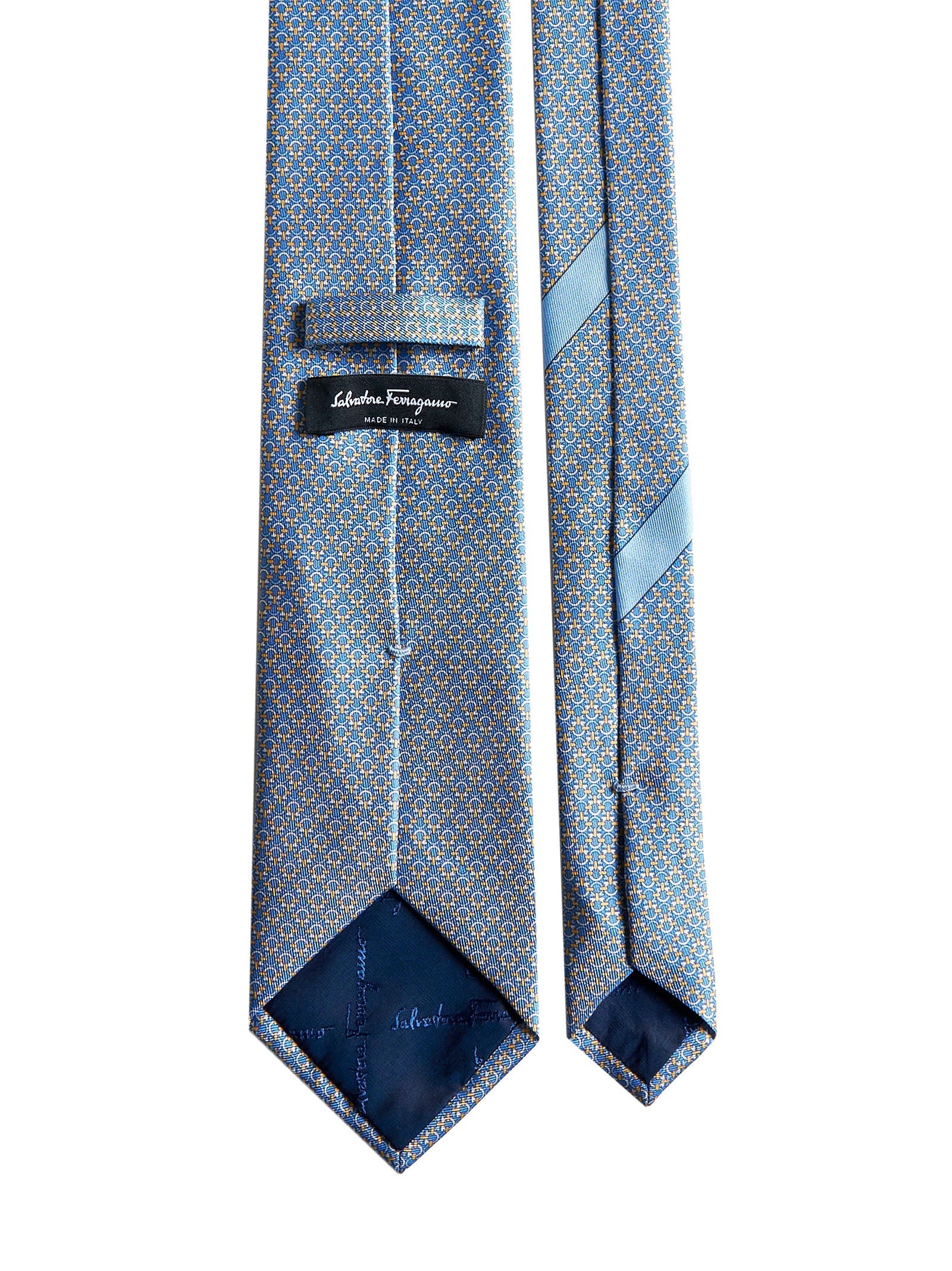 Ferragamo Men Brain Silk Tie