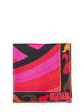 Pucci Women Fuchsia And Orange Iride-Print Silk Twill Scarf