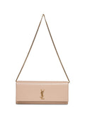 Saint Laurent Women Dark Beige Kate Clutch With Shoulder Strap