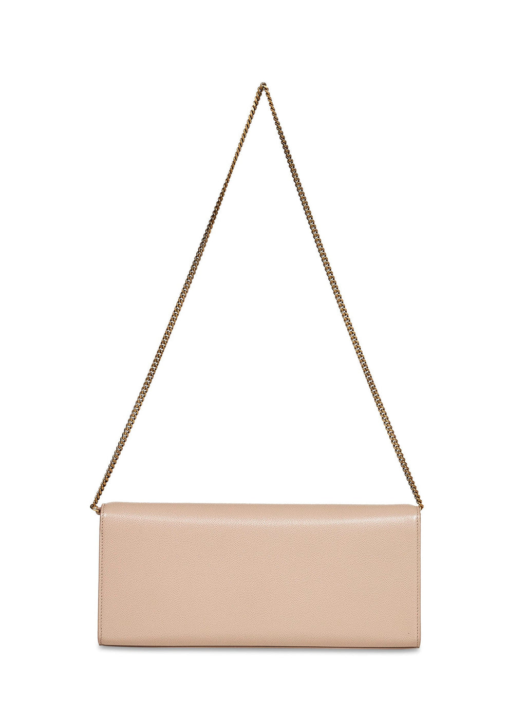 Saint Laurent Women Dark Beige Kate Clutch With Shoulder Strap