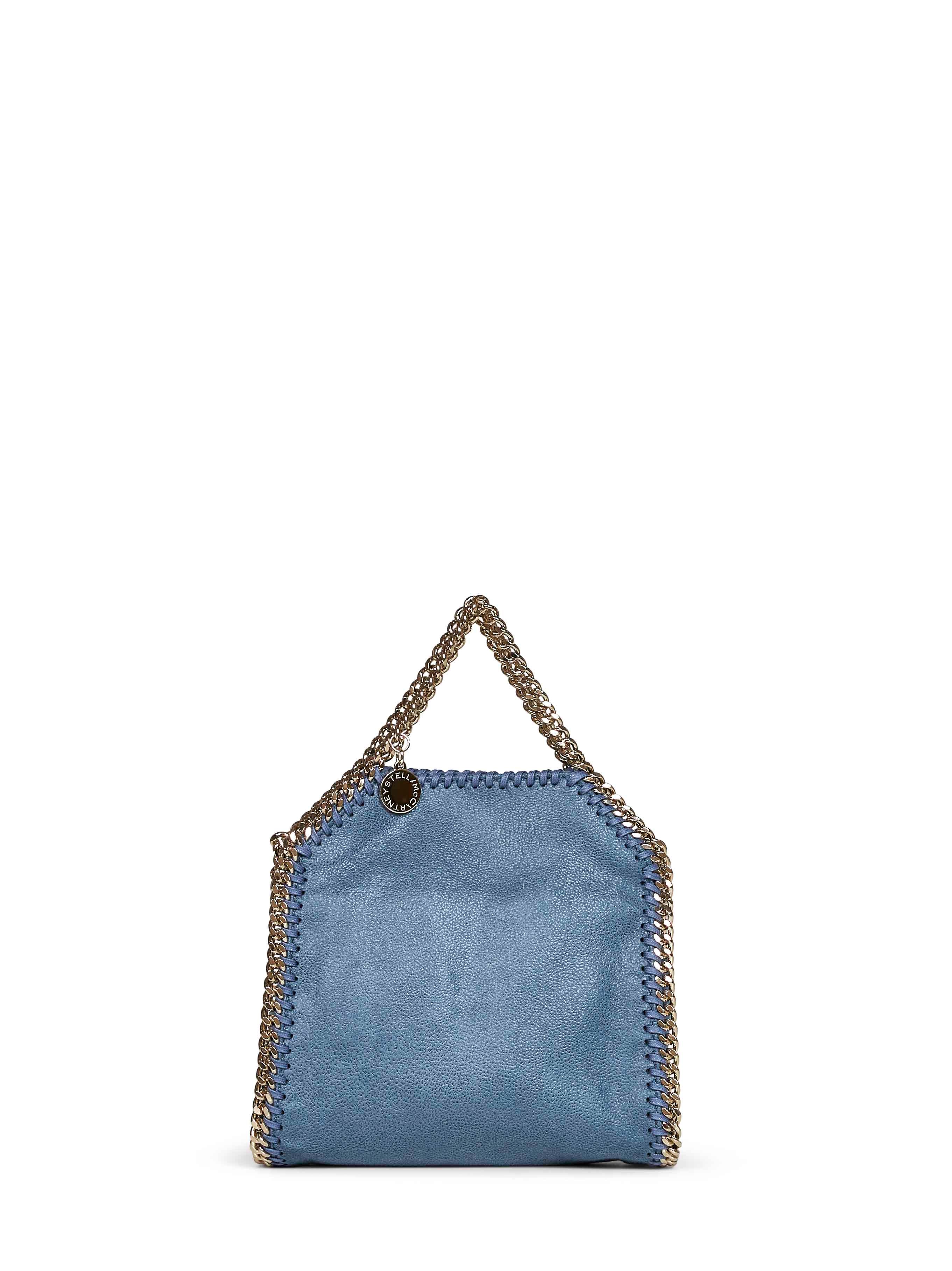Stella Mccartney Women Feather Blue Falabella Tiny Tote Bag