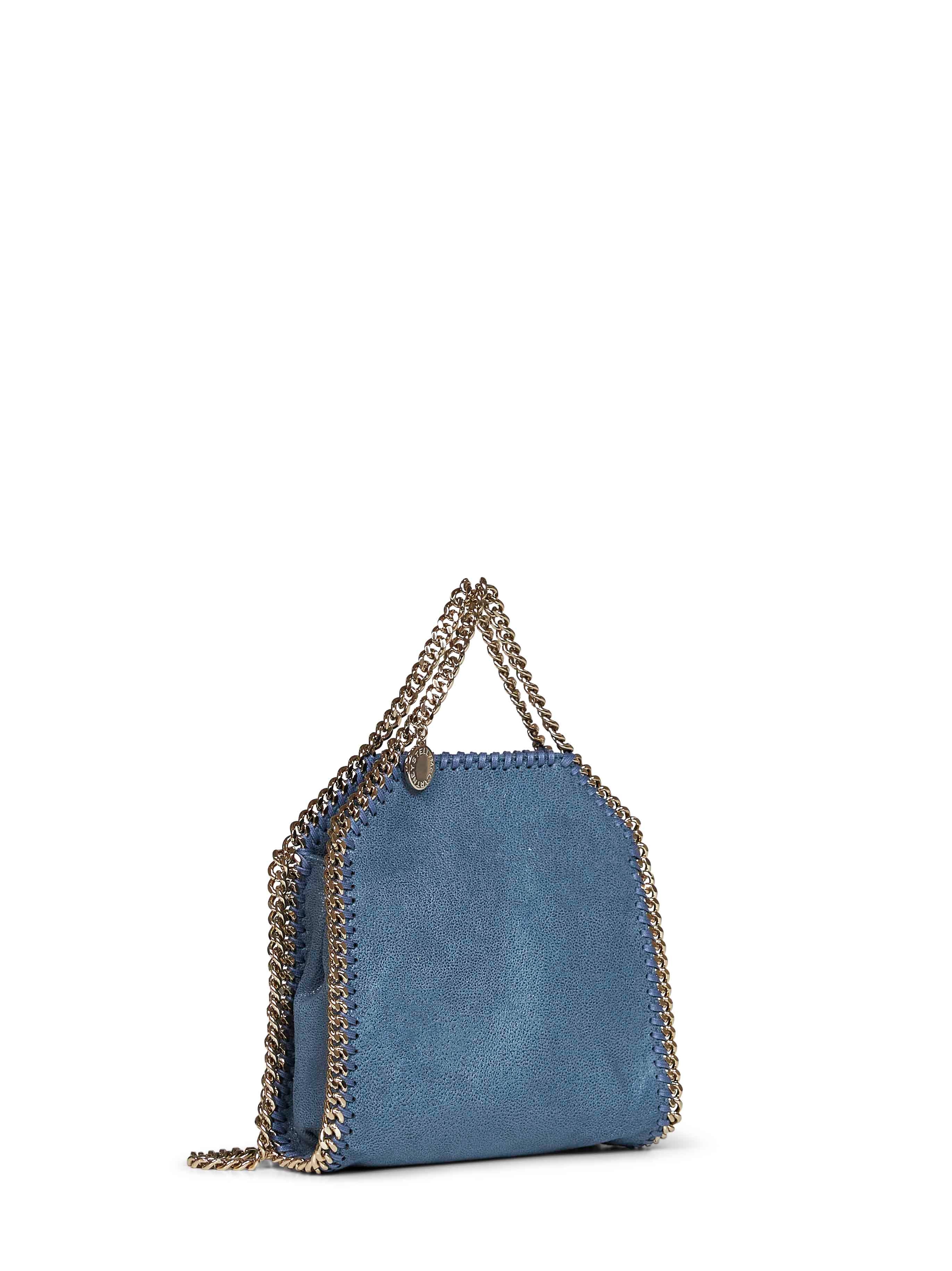 Stella Mccartney Women Feather Blue Falabella Tiny Tote Bag