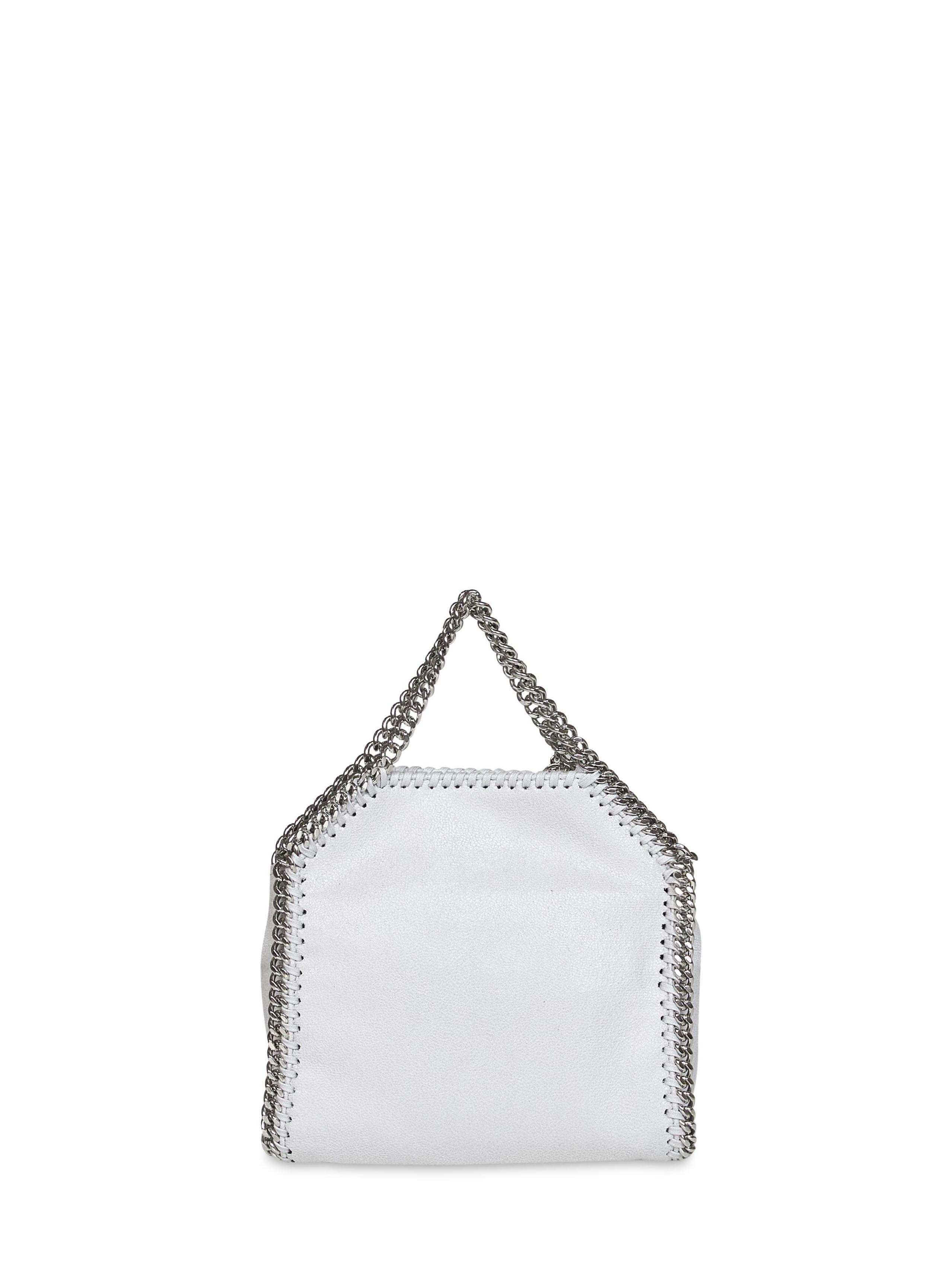 Stella Mccartney Women Pearl Grey Falabella Tiny Tote Bag
