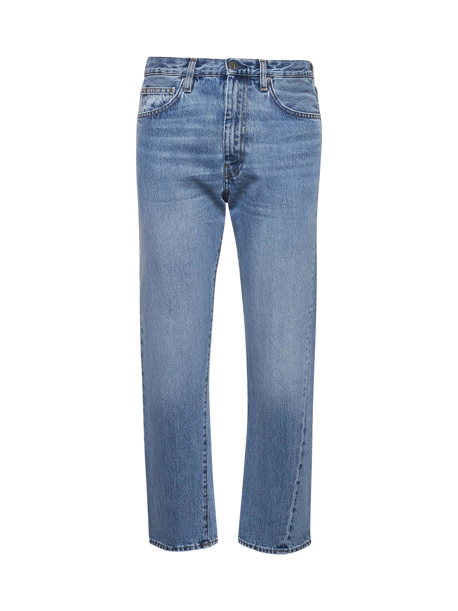 Toteme Women Light Blue Denim Twisted Jeans