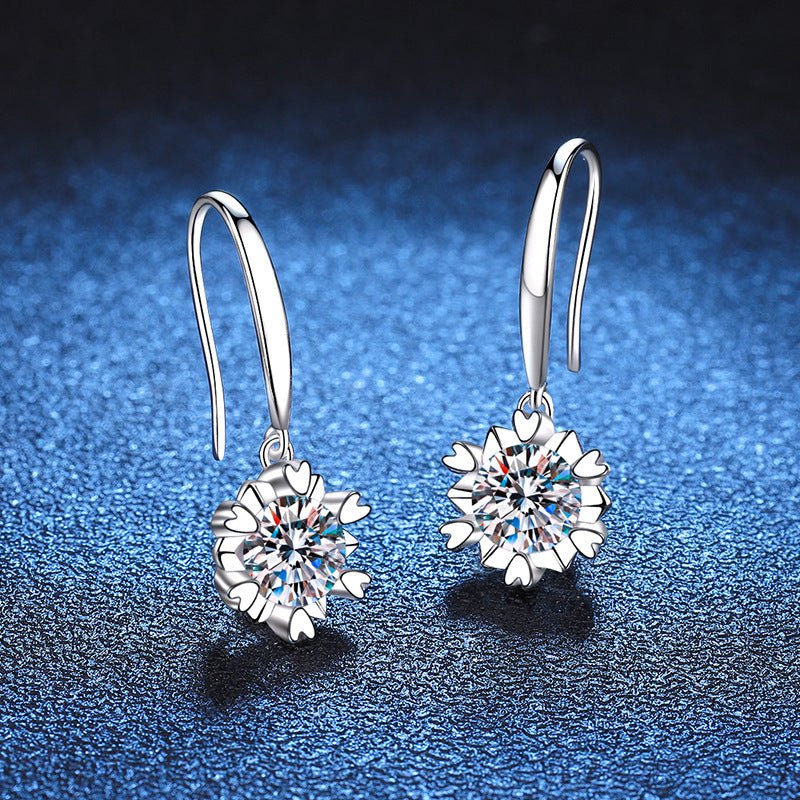 Pangama Bloom Drop Moissanite Earrings