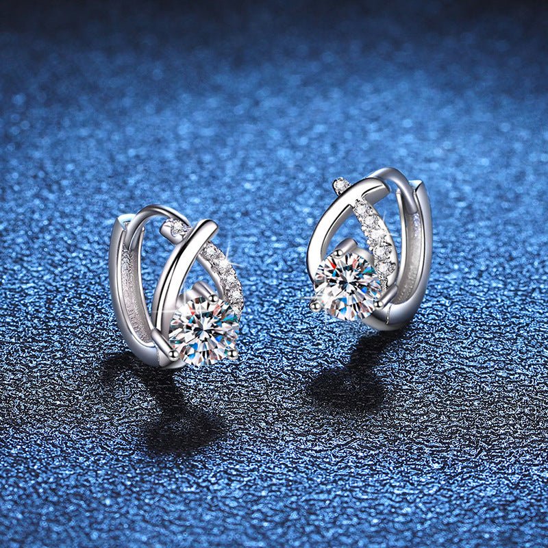 Pangama Celestial Loop Moissanite Earrings