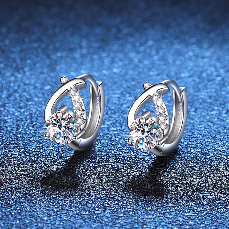 Pangama Celestial Loop Moissanite Earrings