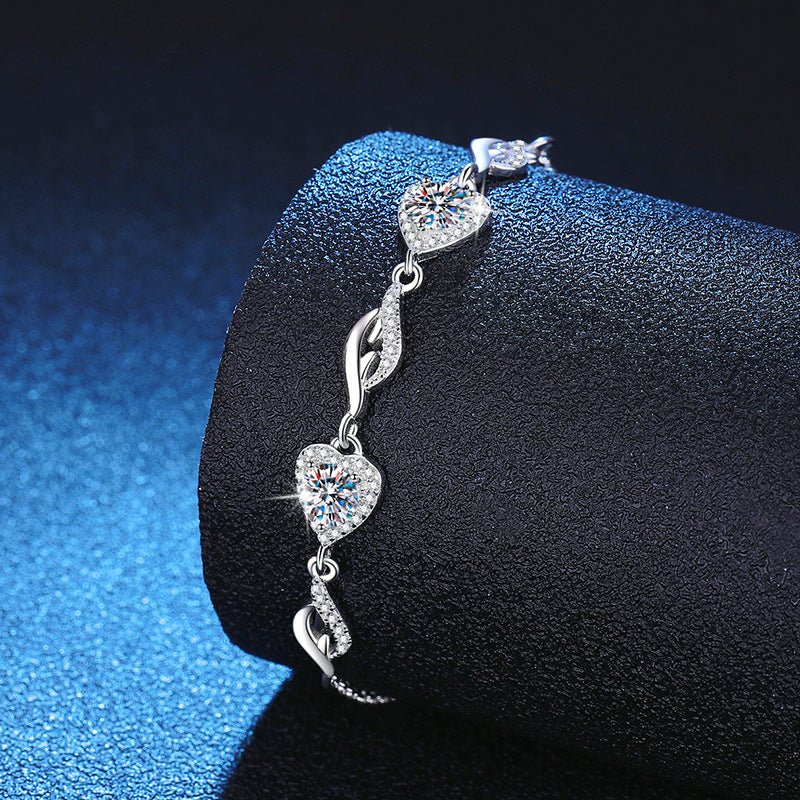 Pangama Eternal Hearts Moissanite Bracelet