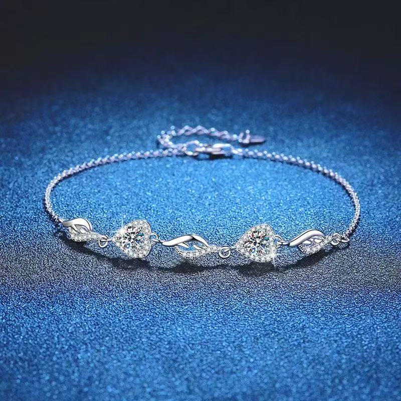 Pangama Eternal Hearts Moissanite Bracelet