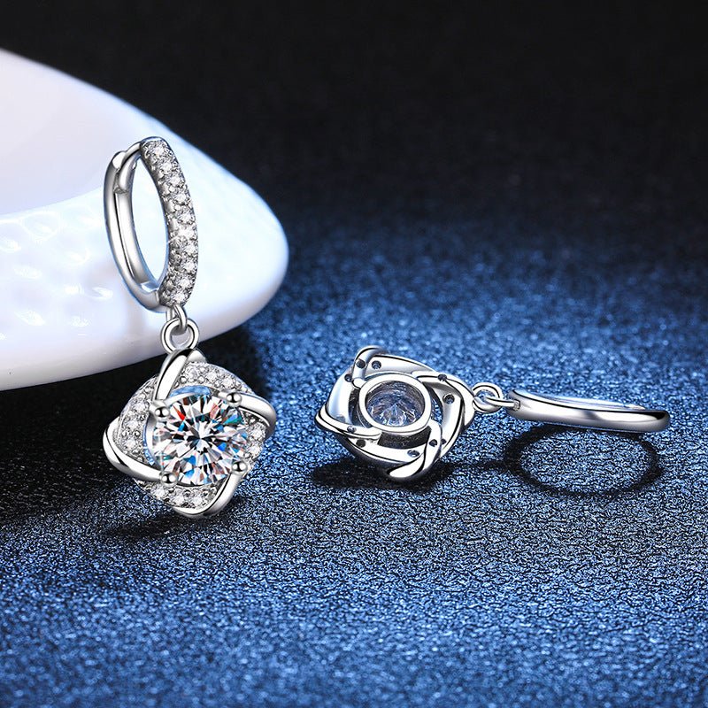 Pangama Eternal Knot Moissanite Drop Earrings