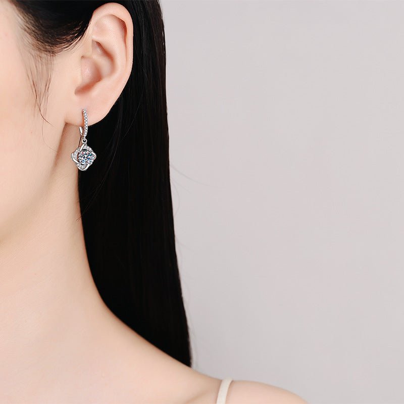 Pangama Eternal Knot Moissanite Drop Earrings