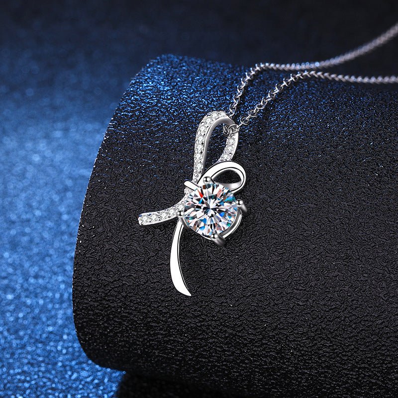 Pangama Graceful Ribbon Moissanite Necklace