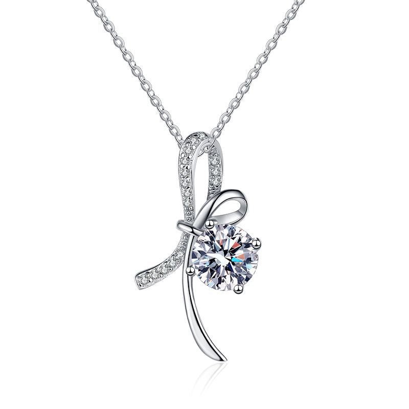 Pangama Graceful Ribbon Moissanite Necklace