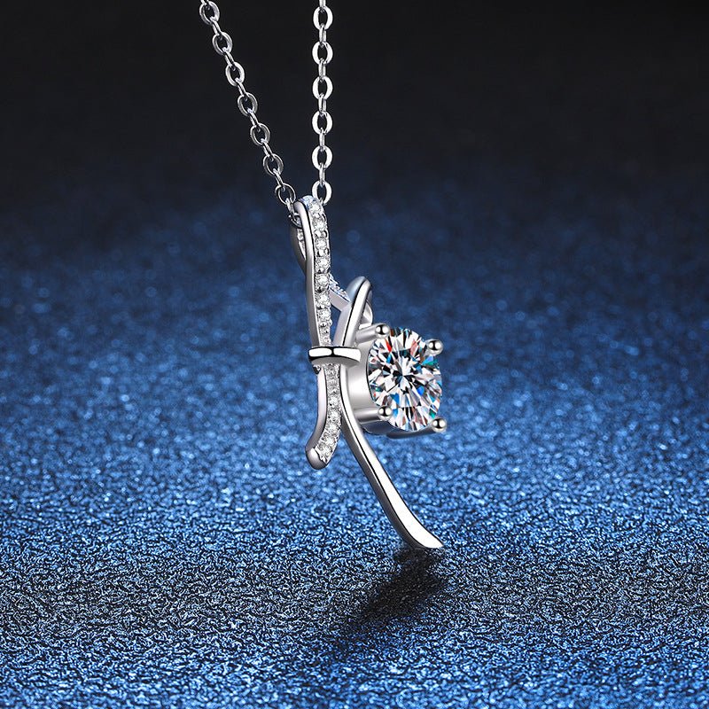 Pangama Graceful Ribbon Moissanite Necklace
