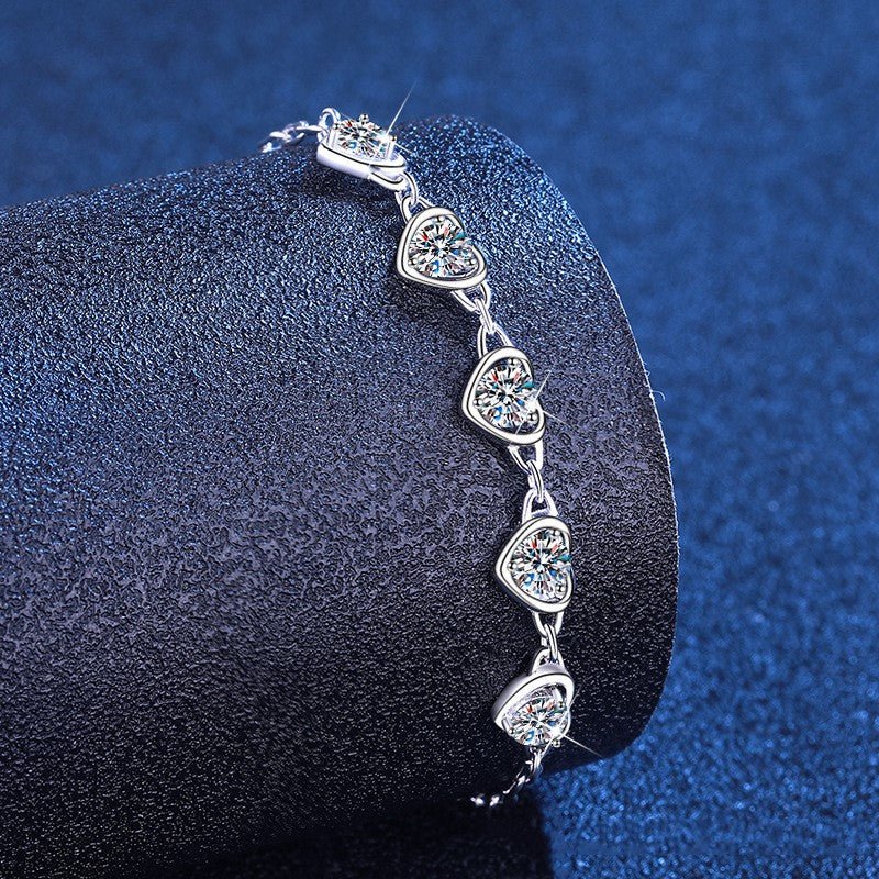 Pangama Loving Hearts Moissanite Bracelet