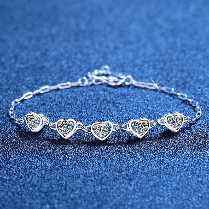 Pangama Loving Hearts Moissanite Bracelet