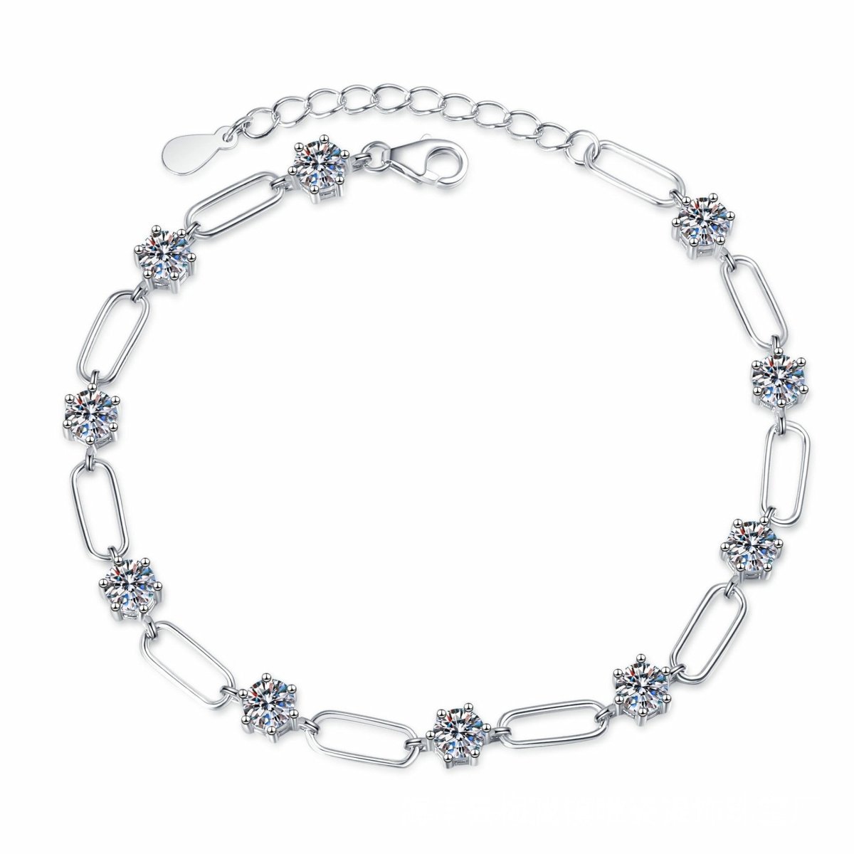 Pangama Radiant Link Moissanite Bracelet