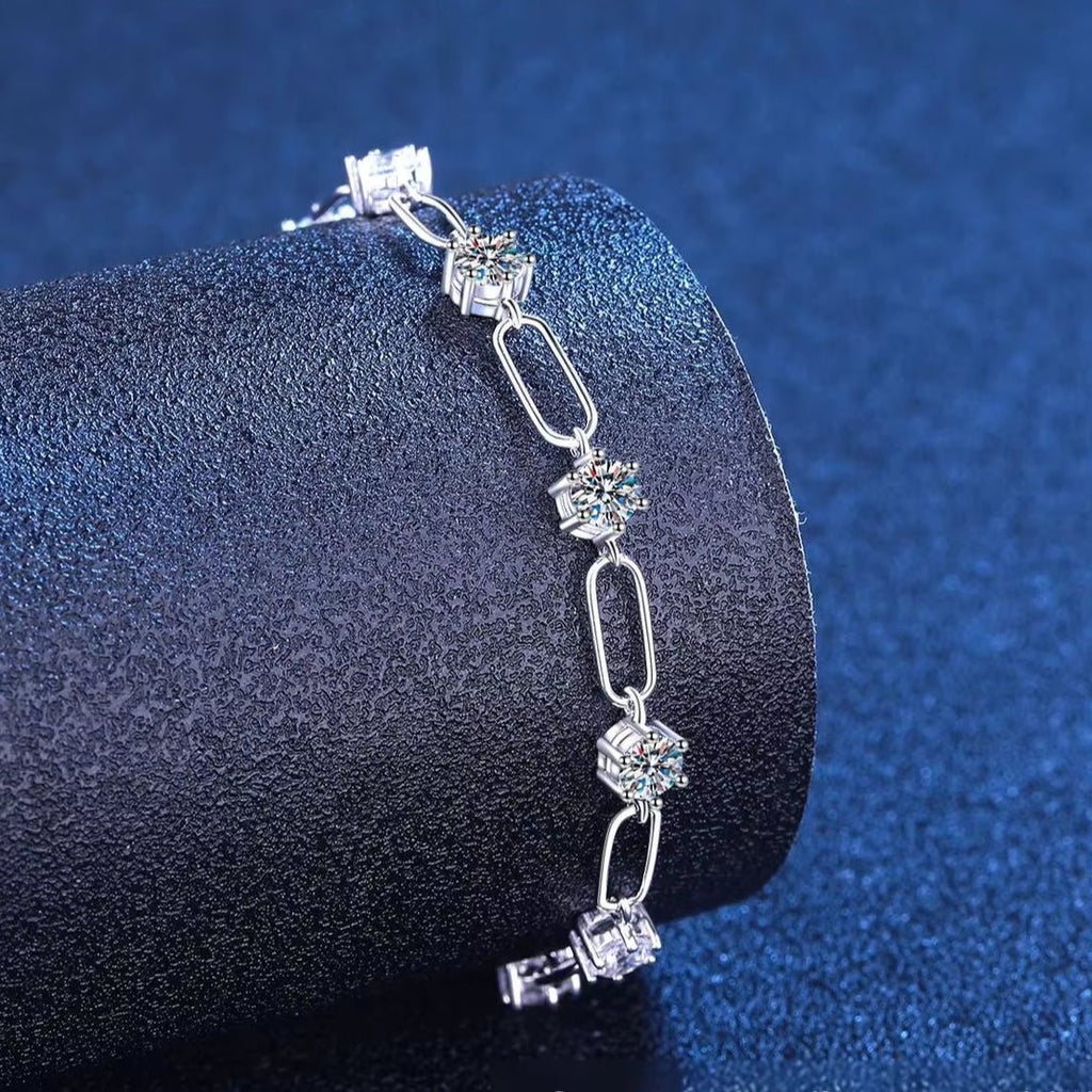 Pangama Radiant Link Moissanite Bracelet