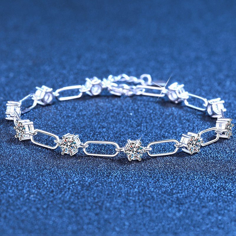 Pangama Radiant Link Moissanite Bracelet