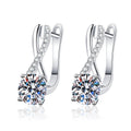 Pangama Radiant Twist Moissanite Drop Earrings
