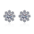 Pangama Snowflake Radiance Moissanite Stud Earrings