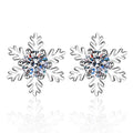 Pangama Snowflake Sparkle Moissanite Stud Earrings