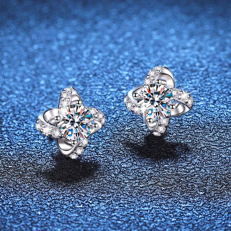 Pangama Starlight Bloom Moissanite Stud Earrings