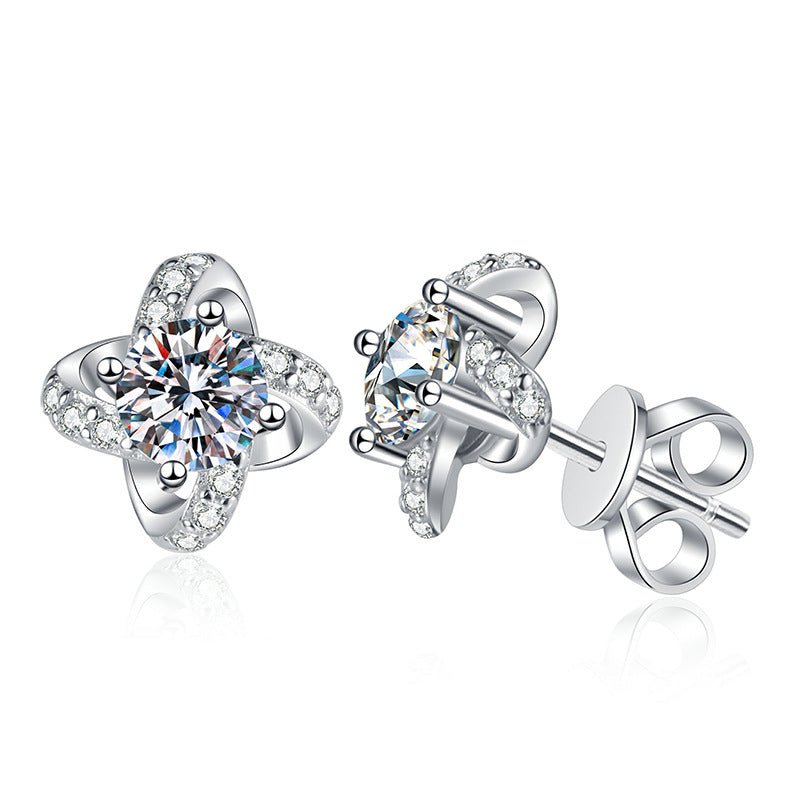Pangama Starlight Bloom Moissanite Stud Earrings