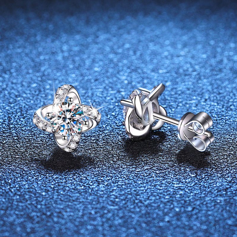 Pangama Starlight Bloom Moissanite Stud Earrings