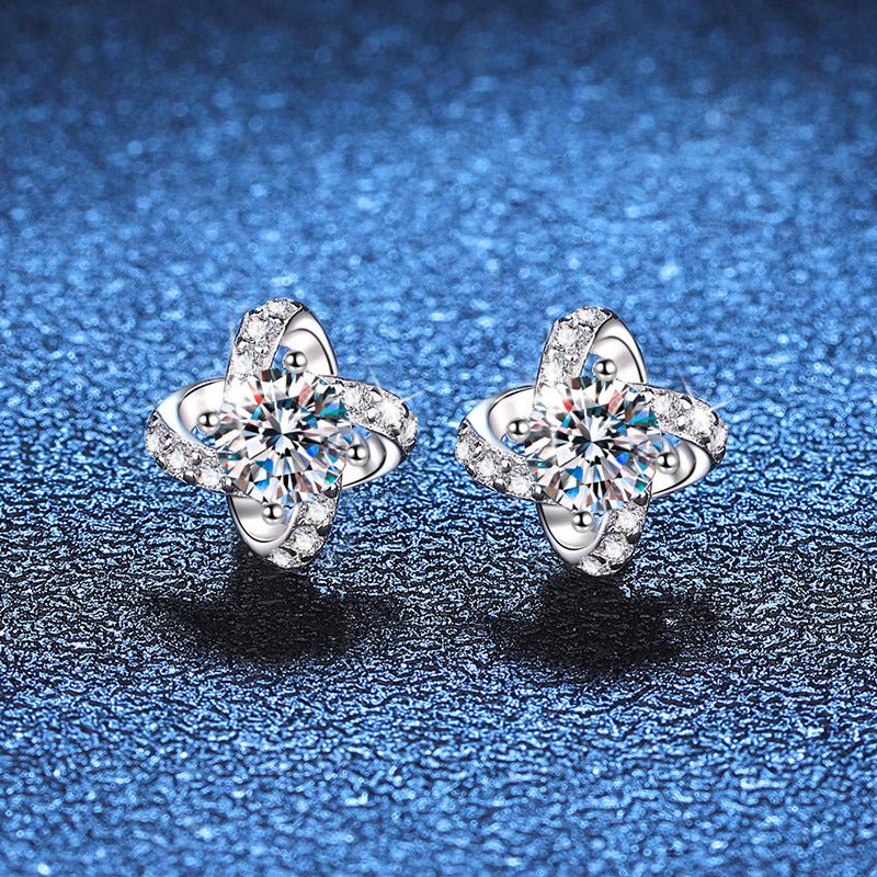 Pangama Starlight Bloom Moissanite Stud Earrings
