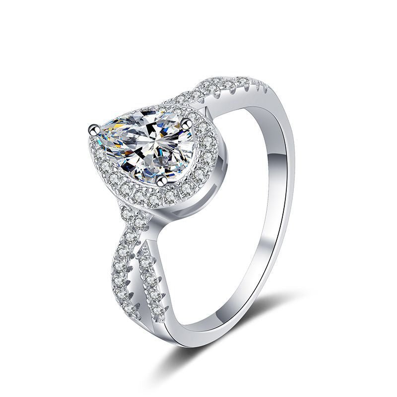 Pangama Teardrop Elegance Moissanite Ring
