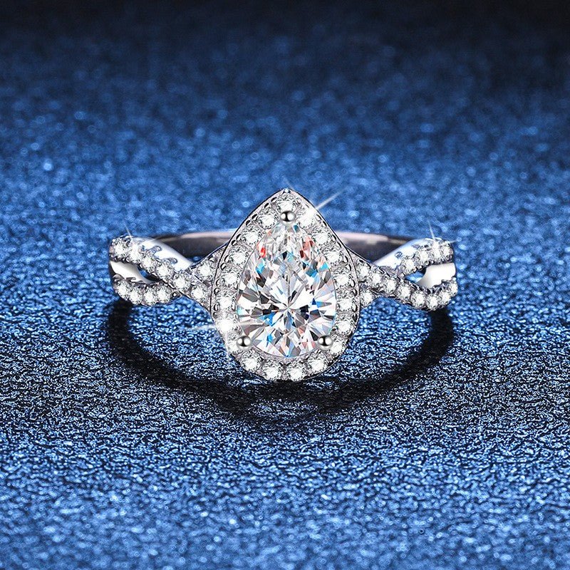 Pangama Teardrop Elegance Moissanite Ring