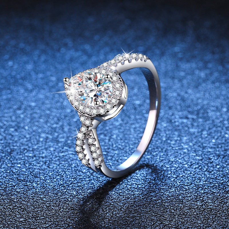 Pangama Teardrop Elegance Moissanite Ring