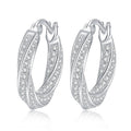Pangama Twisted Elegance Moissanite Hoop Earrings