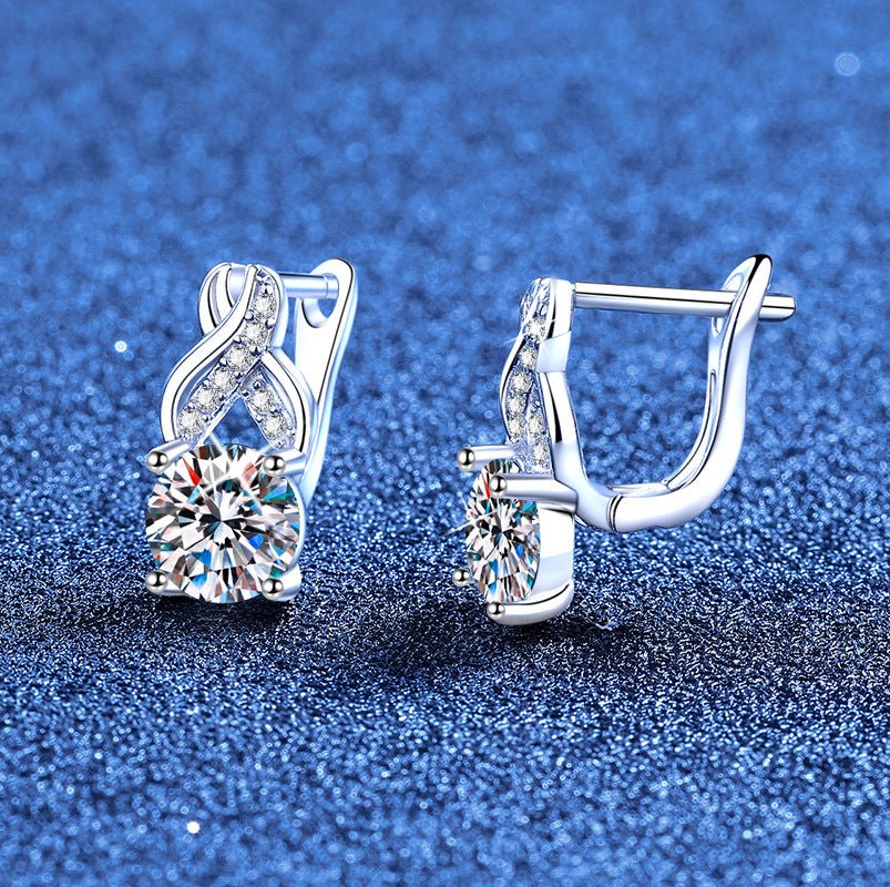 Pangama Twisted Infinity Moissanite Drop Earrings