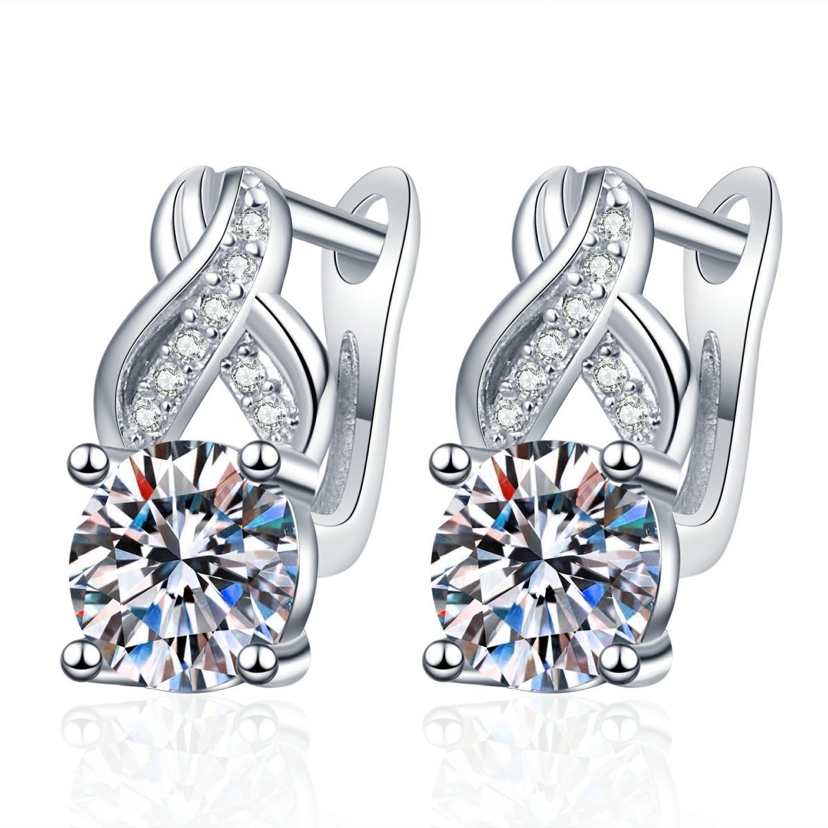 Pangama Twisted Infinity Moissanite Drop Earrings