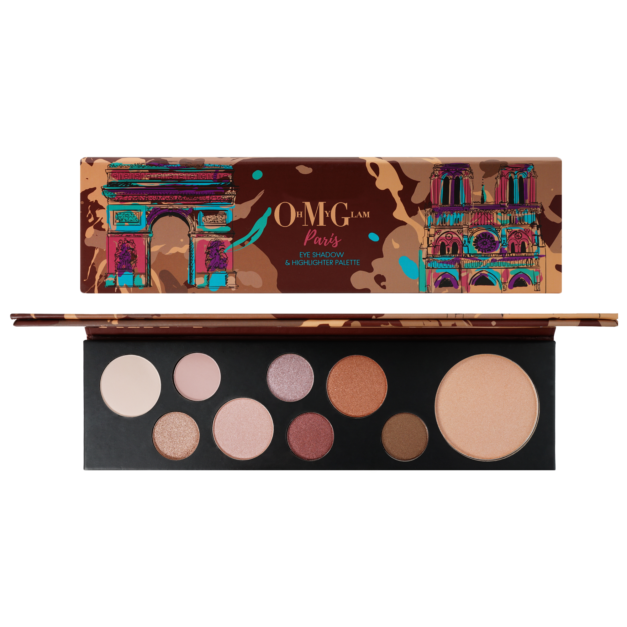 PARIS Eye Shadow & Highlighter Palette