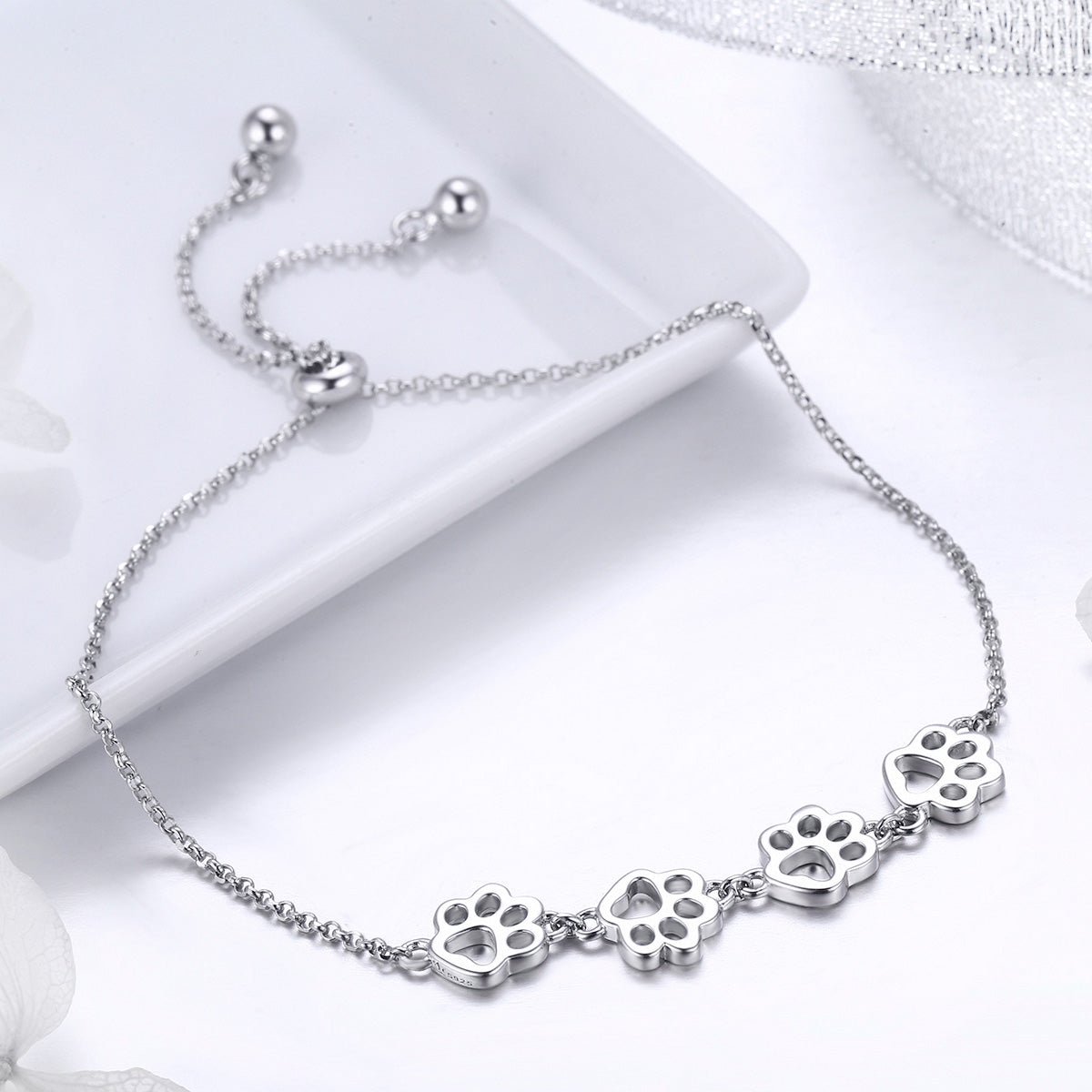 Paw Print Adjustable Bracelet
