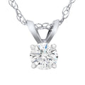 1/5ct Lab Grown Diamond Solitaire Pendant 14K White Gold