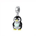 Penguin with Heart Stone Dangle Charm
